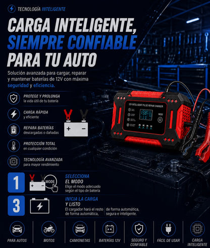 PowerPulse™ Cargador Reparador de Baterías Inteligente