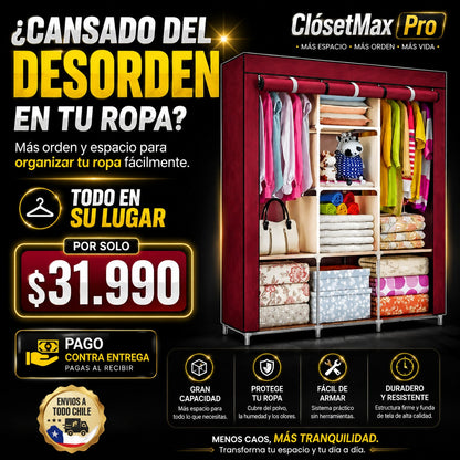 ClósetMax Pro - Organizador Portatil Closet Armario
