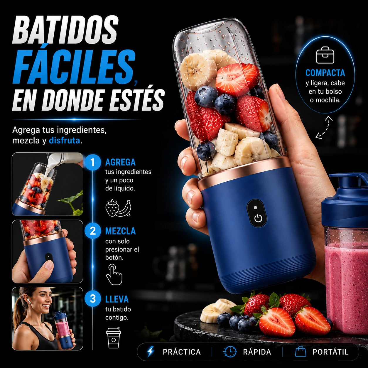 LICUADORA PORTATIL - 400ML